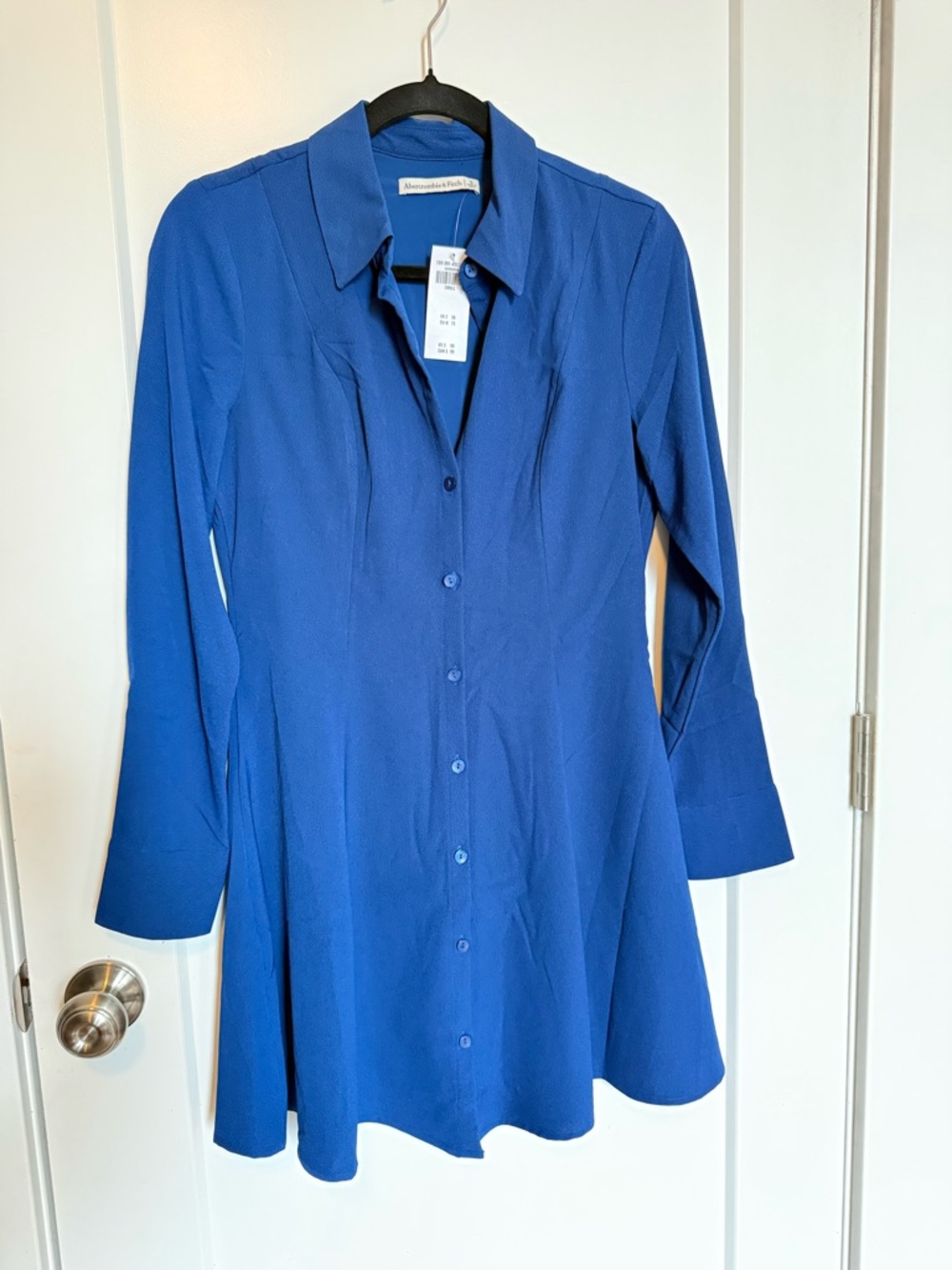 Abercrombie Dark Blue Button-Front Shirt Dress
